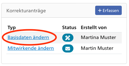 Details zu Korrekturanträgen