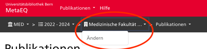 Organisationseinheit auswählen
