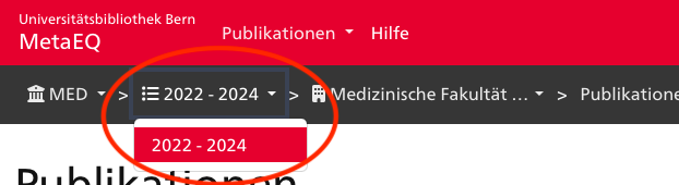 Berichtsperiode auswählen